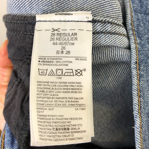 Gap High Rise Slim Straight Jeans Sz 26 - Picture 8 of 11